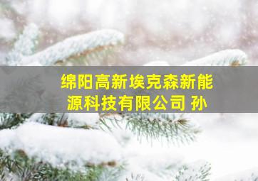 绵阳高新埃克森新能源科技有限公司 孙